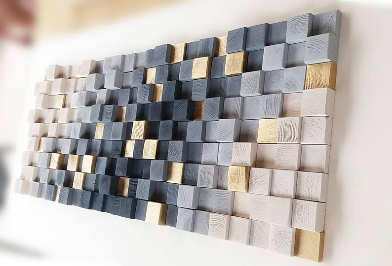 Hiasan Dinding Relief Kayu Geometris thumbnail 2
